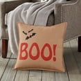 thumbnail image 2 of Greendale Home Fashions 20" x 20" Boo! Graphic Burlap Decorative Pillow, 2 of 4