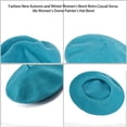 thumbnail image 4 of Sonducket Sombrero de boina para otoño e invierno para niña, gorro cálido elegante de estilo Vintage para mujer, gorros cálidos, accesorio para fiesta Sombreros Café Sonducket AP013143-03, 4 of 6
