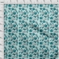 thumbnail image 4 of oneOone Georgette Viscose Teal Blue Fabric Leaf With Abstract Texture Sewing Craft Projects Fabric Prints By Yard 42 Inch Wide, 4 of 5