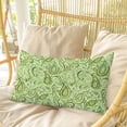 thumbnail image 4 of Vintage Green Pillow Covers, Linen Long Throw Pillow Case, Retro Botanical Abstract Art Holiday Pillow Protector Decorative Cushion Cover for Living Room/Bedroom 16" x 24", 4 of 8