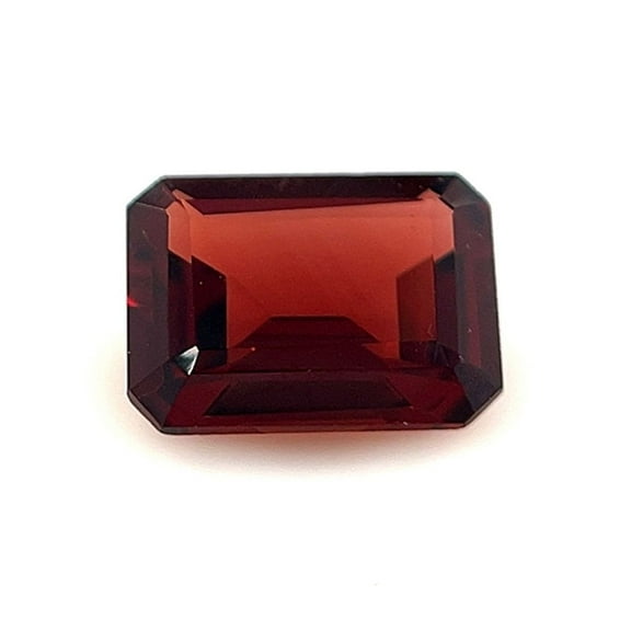 Certified Real 1.75 Carat Red Garnet Emerald Shape Step Cut 8x6 mm Loose Gemstone January Birthstone