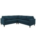 thumbnail image 2 of Empress 3 Piece Upholstered Fabric Sectional Sofa Set, 2 of 4