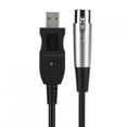 thumbnail image 2 of Ccdes Cable USB MIC Link, Cable USB a XLR, Cable de enlace de micrófono USB 2.0 de conversión A/D integrado, para computadora,, 2 of 8