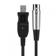 USB To XLR Cable, USB MIC Link Cable, Microphone Link Cable, With Indicator Light, For PC,