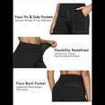 thumbnail image 4 of Pantalones de Yoga para Mujer, de Pierna , con Bolsillos, Cintura Alta, Elásticos, Informales, Deportivos. Negro XL, 4 of 10