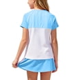 thumbnail image 6 of LJEFF Girls Color Block T-Shirt & Skort Set, Soft Elastic Waist Comfortable Short Sleeve Casual 2PC Outfit Light Blue Size 10 Years, 6 of 9