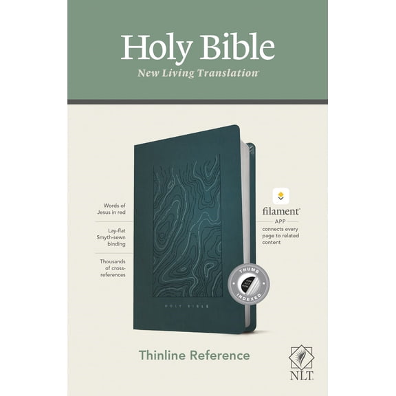 NLT Thinline Reference Bible/Filament Enabled Edition-Teal Blue LeatherLike