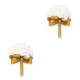 thumbnail image 3 of Ramo de flores artificiales Sonducket Elegante y con estilo Decoración de boda Cinta dorada clara 2piezas, 3 of 6