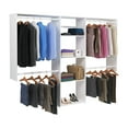 thumbnail image 5 of Easy Track Wood Laminate Closet Organizer with Shelves, White, 5 of 5