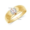 thumbnail image 3 of CARATS FOR YOU 1/6cttw White Natural Diamond Men's Solitaire Wedding Band Ring In 14K Yellow Gold Plated (0.16 Carat, I-J Color, I2-I3 Clarity), Ring Size-5.5, 3 of 6