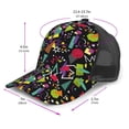 thumbnail image 2 of Lsque Colorful Geometric Figures Printed Trucker Hat - Baseball Cap for Men Women - Breathable Mesh Side, Adjustable Fit - for Casual Wear, 2 of 7