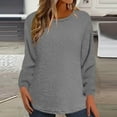 thumbnail image 2 of BLVB Womens Winter Warm Tops Long Sleeve Fuzzy Fleece Pullover Crewneck Soft Casual Sweaters Fall Clothes Loungewear, 2 of 6