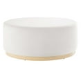 thumbnail image 2 of Modway Tilden Performance Velvet Upholstered Ottoman in Alabaster Natural, 2 of 7