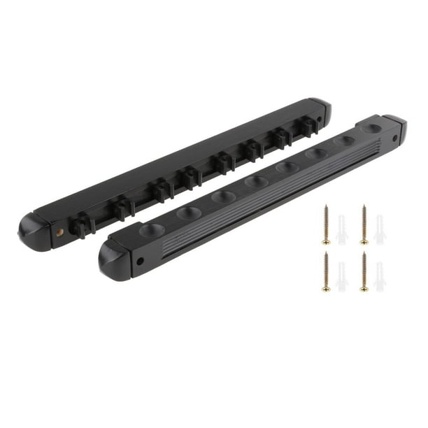 Soporte para tacos de billar - Soporte de pared para tacos de billar - Soportes y bastidores de madera dura con Negro