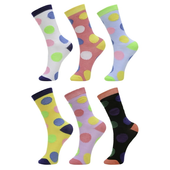 Multipack of Womens Girls Crew Socks Funny Novelty Colorful Cute Patterned Casual Socks