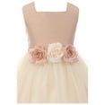 thumbnail image 3 of Classic Silk Bodice Elegant Waist Little Girl Graduation Flower Girls Dresses (42KD8) Vintage Rose 4, 3 of 3