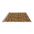 thumbnail image 2 of Ahgly Company Machine Washable Indoor Round Oriental Orange Industrial Area Rugs, 7' Round, 2 of 4