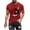 Red, variant on UVEASISHA Men's Novelty Graphic T-Shirts Short Sleeve Funny Face Printed Casual Tees Breathable Slim Fit Gym Workout Shirts Comfy Crewneck Pullover White L