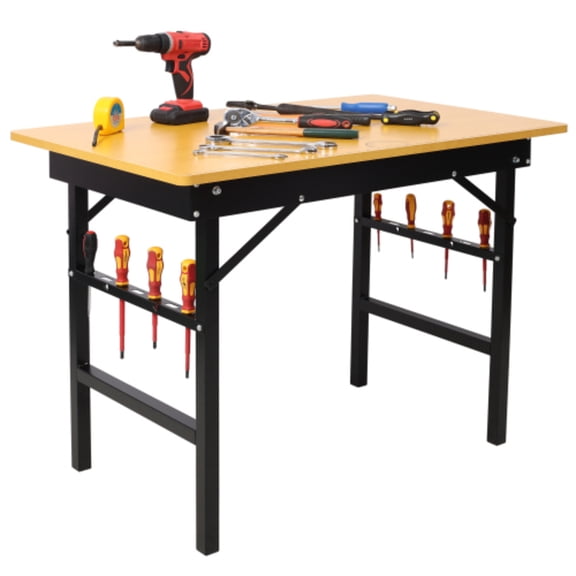 Portable Work Table With Measuring Tape And Angle Finder Portable Folding Workbench Workshop Tool Bench With Handle  Durable And Sturdy High Quality