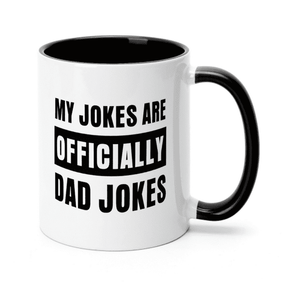 Aurahouse New Dad Gifts First Time, Officially Dad Jokes Mug, Pregnancy Announcement for Husband Funny, Daddy to Be Gifts for 1st Time Dads Birthday Baby Shower Fathers Day, Expecting Father Gift