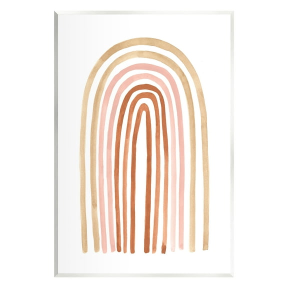 Stupell Industries Neutral Rainbow Arches Landscape Painting Unframed Art Print Wall Art, 10 x 15