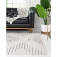 thumbnail image 2 of Rugs.com Kai Collection Rug – 7' x 10' Ivory And Gray Medium-Pile Rug Perfect For Living Rooms, Kitchens, Entryways, 2 of 3