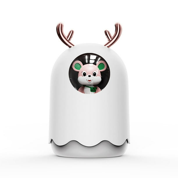 Bewildely Humidificador de aire de 300ml, protección contra apagado, difusor de Aroma, sala de estar, SPA, oficina, atomizador, suministros, USB blanco Humidificadores Blanco USB Bewildely HA063799-04