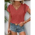 thumbnail image 4 of Womens V-Neck Off-Shoulder T-Shirt Short Sleeve Summer Blouse For Women, 4 of 5