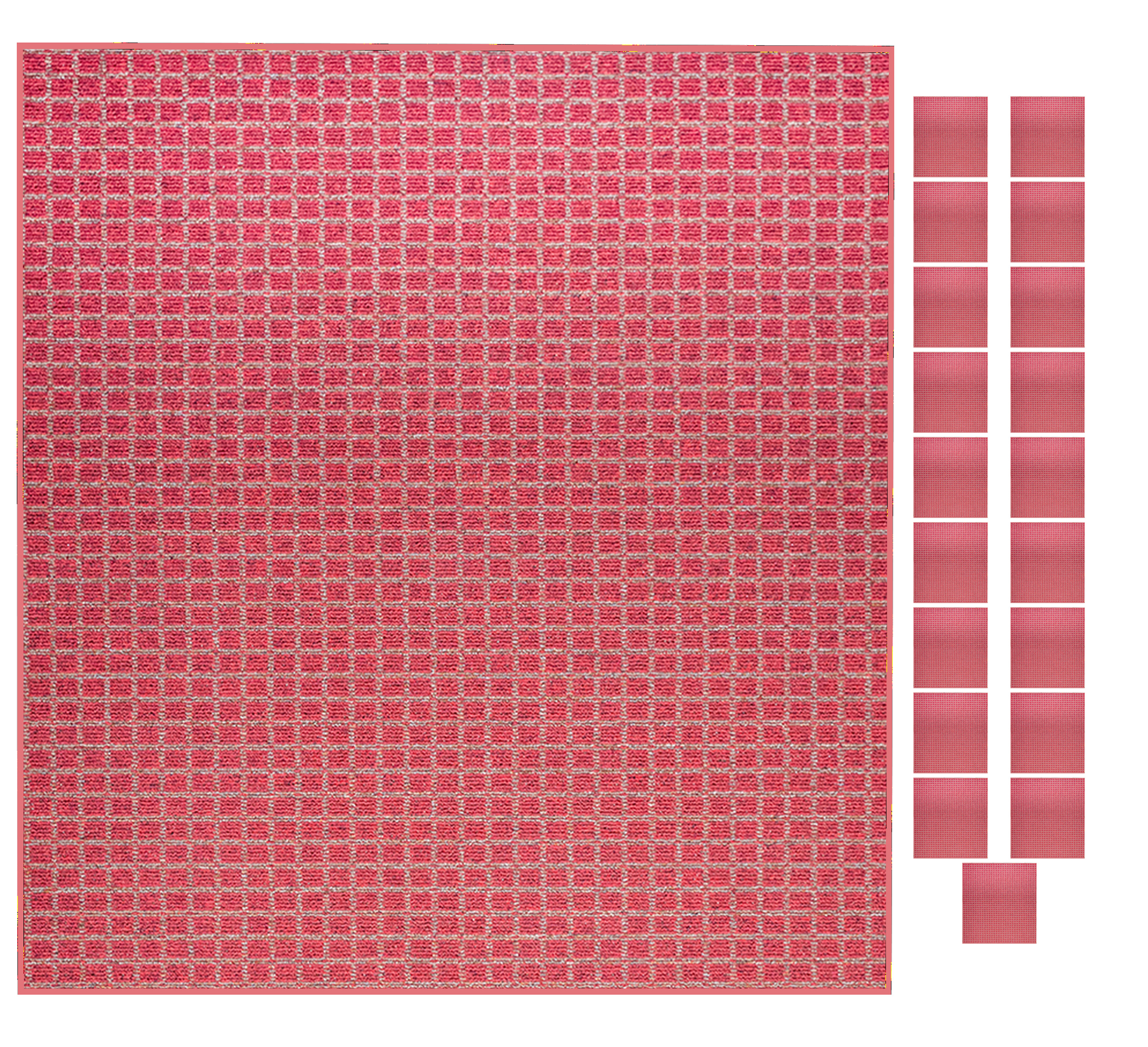 Furnish My Place Corner Indoor/Outdoor Commercial Red Color Rug, Corner ...