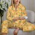 thumbnail image 6 of Honeii Flowe Chicken print Women's Pajama Sets Long Sleeve Button Down Sleepwear Nightwear Soft Pjs Lounge Sets-Medium, 6 of 7