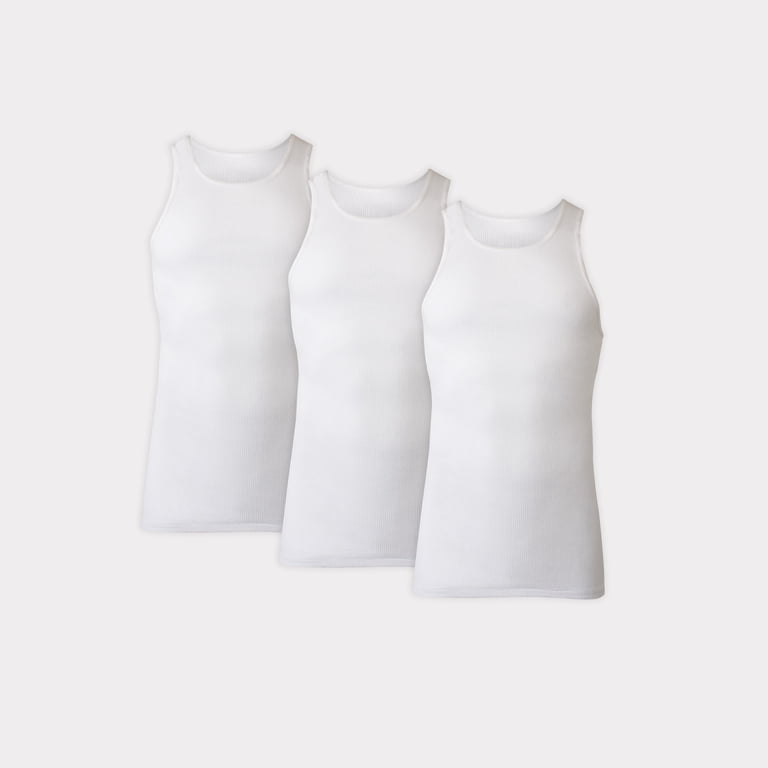 Hanes Tall Man Cotton Tank Undershirt 3-Pack photo 1