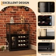 thumbnail image 5 of 36" Bar Cabinet with Adjustable Shelves, Removable Wine Rack, Waterproof Panels, and Adjustable Feet, 5 of 5