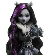 Monster High Doll with Posters, Clawdeen Wolf in Black and White