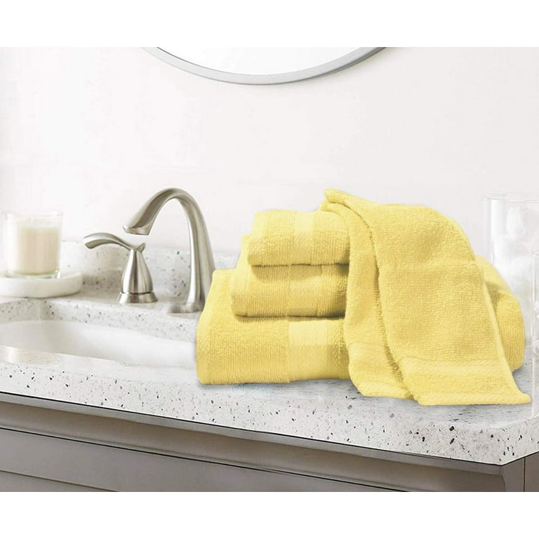 GLAMBURG Ultra Soft 8-Piece Towel Set - 100% Pure Ringspun Cotton, Contains  2 Oversized Bath Towels 27x54, 2 Hand Towels 16x28, 4 Wash Cloths 13x13 -  Ideal for Everyday use, Hotel & Spa - Black : : Home