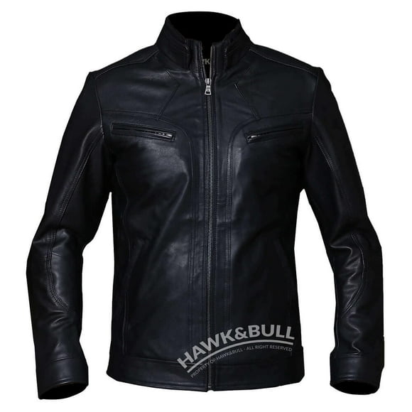 Black Leather Motorcycle Jacket Motorcycle Jackets For Men Leather Biker Jacket Mens Leather Racing Jacket Motorcycle Leather Jacket Mens size M