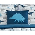 thumbnail image 4 of ALEX + BELLA Dino Chambray Microfiber/Polyester Bedding Set, Twin, Dark Blue, 3-Piece, 4 of 6