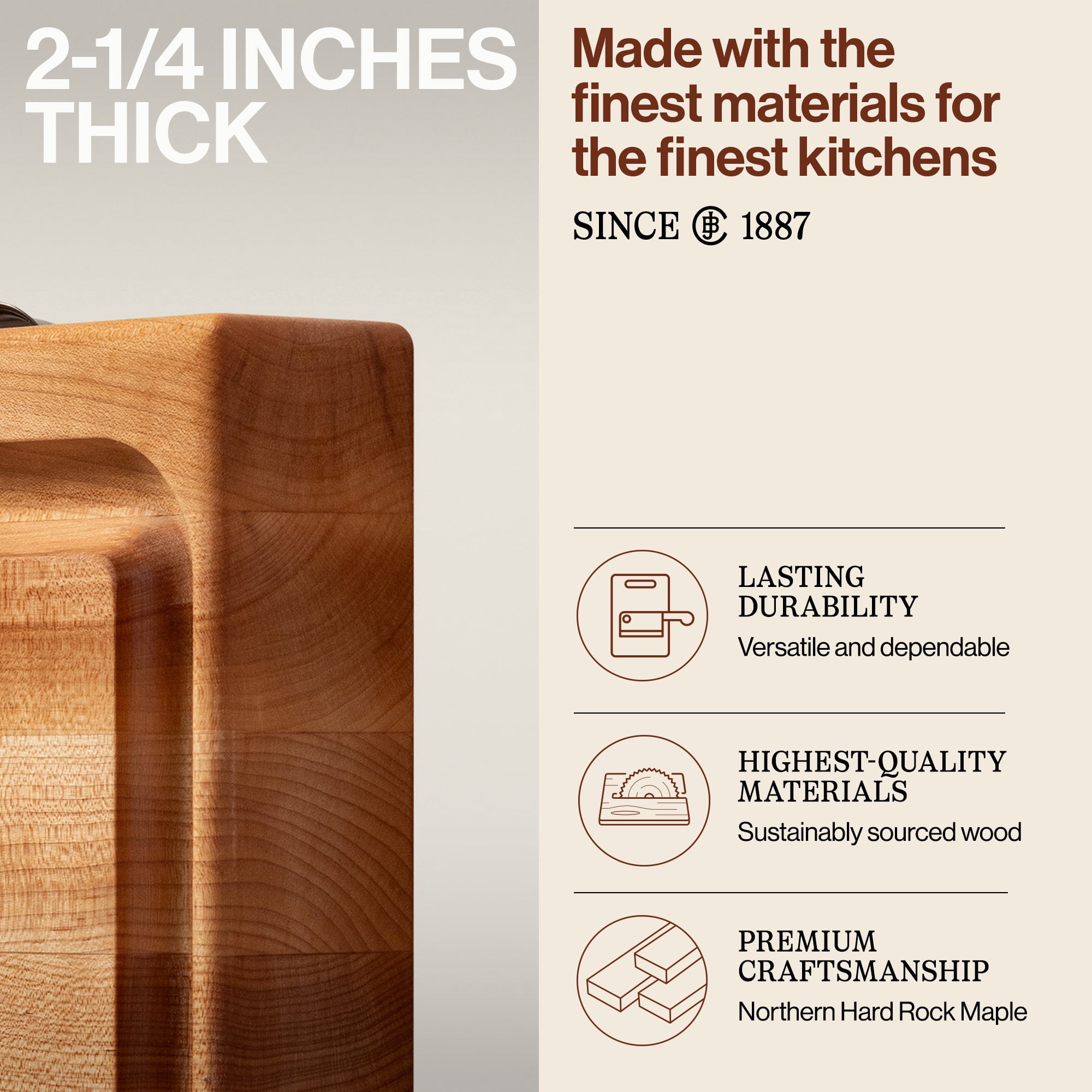 John Boos Reversible Wood Cutting Board with Juice Groove & Tray, Maple