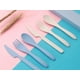 thumbnail image 2 of Nvzi 2Sets Wheat Straw Spoon Knife Fork Tableware Set, Unbreakable Reusable Cutlery Utensils with Storage Case for Travel Picnic Camping or Daily Use (Blue), 2 of 5