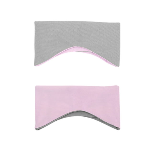 Masque pour les Yeux Respirant Rose, Compresse Chaude et Froide, Couvre-Oeil Occultant pour Hommes Femmes Étudiants, Sieste, Confortable, Conception Double Face, Blocage de la Lumière, Aide au Repos E-459 Rose