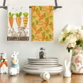 thumbnail image 2 of Orange Carrots Bunny Happy Easter Kitchen Towels Dish Towels, 18x26 Inch Spring Farmhouse Rabbit Decoration Hand Towels Set of 2, 2 of 6