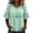 01# Light Green, variant on Women Linen Ruffled Shirt Vintage Oversized Summer Crewneck Tshirt Pleated Comfort Boho Cute Loose Shirts White 3XL