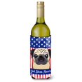 thumbnail image 1 of Botella de Vino Hugger Koozie Caroline's Treasures BB2192LITERK Dios bendiga la bandera estadounidense 750ml Multicolor, 1 of 1
