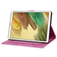 thumbnail image 3 of Nalacover Case for Samsung Tab A7 Lite 8.7 (2021) / T220 / T225, Flower Embossed Pattern PU Leather Flip Cover with Card Slots Holder Auto Wake/Sleep Kickstand TPU Shockproof Case,Rose, 3 of 9