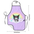 thumbnail image 5 of Kuromi and My Melody Adjustable Bib Aprons, Waterdrop Resistant Apron with 2 Pockets for Kitchen Cooking Restaurant BBQ Painting Crafting, 5 of 7