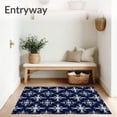 thumbnail image 3 of ODIKA 2'x3' Machine Washable Non-Slip Area Rug, Festive Snowflake Winter Wonderland Elegant Holiday Entrance High Traffic Rug, Blue, 732588, 3 of 7