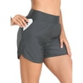 thumbnail image 5 of RELLECIGA Women's High Waisted Swim Shorts with Pockets UV Sun Protection Board Shorts, 5 of 13