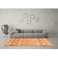 thumbnail image 3 of Ahgly Company Indoor Round Oriental Orange Modern Area Rugs, 4' Round, 3 of 4
