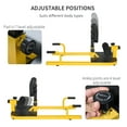 thumbnail image 4 of Soozier 3-in-1 Padded Push Up Sit Up Deep Sissy Squat Machine Home Gym Fitness Equipment, Yellow, 4 of 8