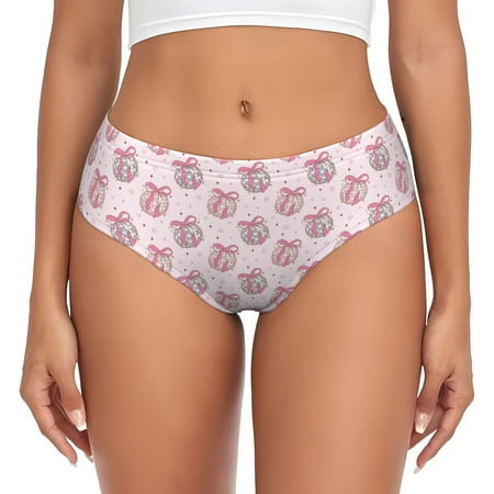 Womens Underwear - Pink Disco Ball No Show Seamless Underwear for Women  Soft Stretch Sexy Women s Panties  Cute Hipster Ladies Panties Bikini Underwear Briefs