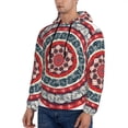 thumbnail image 3 of Fotbe Men's Hoodie with Round Design Pattern - Kangaroo Pocket Pullover Hooded Sweatshirt, Perfect for Daily Wear, Travel, and Home-Small, 3 of 7